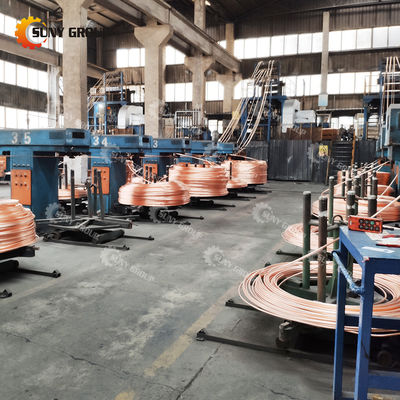 Machine de coulée continue de la tige de cuivre sans oxygène