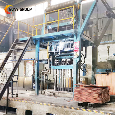 Ligne de production de coulée de barres de cuivre sans oxygène pour machine de coulée continue vers le haut