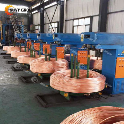 12000T/an ligne de production continue de coulée de barres de cuivre vers le haut pour l'électroextraction du cuivre