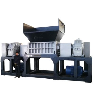 Machine à déchiqueter les boîtes en plastique en aluminium à double arbre pour le développement durable