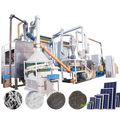 Équipement de recyclage de panneaux solaires de grande capacité de 200 à 1000 kg/h pour panneaux monocellulés entiers