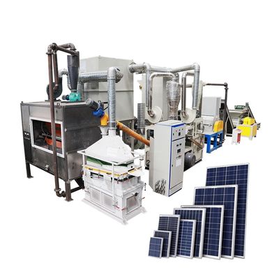 Équipement de recyclage de panneaux solaires de grande capacité de 200 à 1000 kg/h pour panneaux monocellulés entiers
