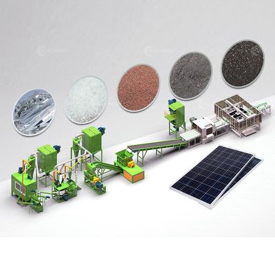 Vidéo Système d'élimination et de recyclage du cadre en verre des panneaux solaires de déchets d'inspection sortants