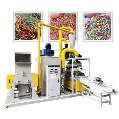 Équipement de recyclage de câbles de cuivre Machine de granulation de déchiquetage à haute productivité