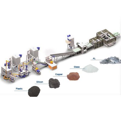 Machine de recyclage de panneaux solaires de 200 à 1000 kg/h de capacité pour la récupération écologique des feuilles photovoltaïques