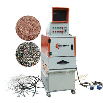 Granulateur de câbles en cuivre isolant les déchets de 30 à 50 kg/h pour petites entreprises