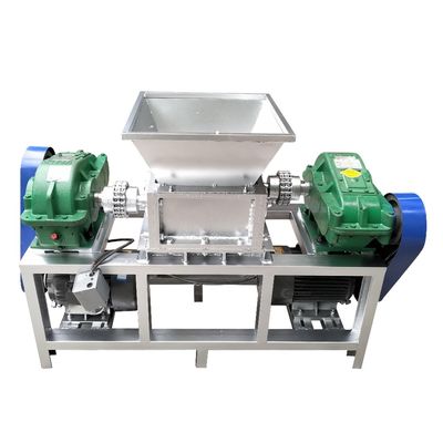 Mini machine à déchiqueter des feuilles de métal en plastique à double arbre avec vidéo-inspection sortante