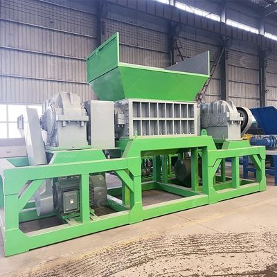 Déchiqueteuse à double arbre de 15000 W de haute puissance pour les déchets ménagers avec lames 9CrSi/D2/SKD-11